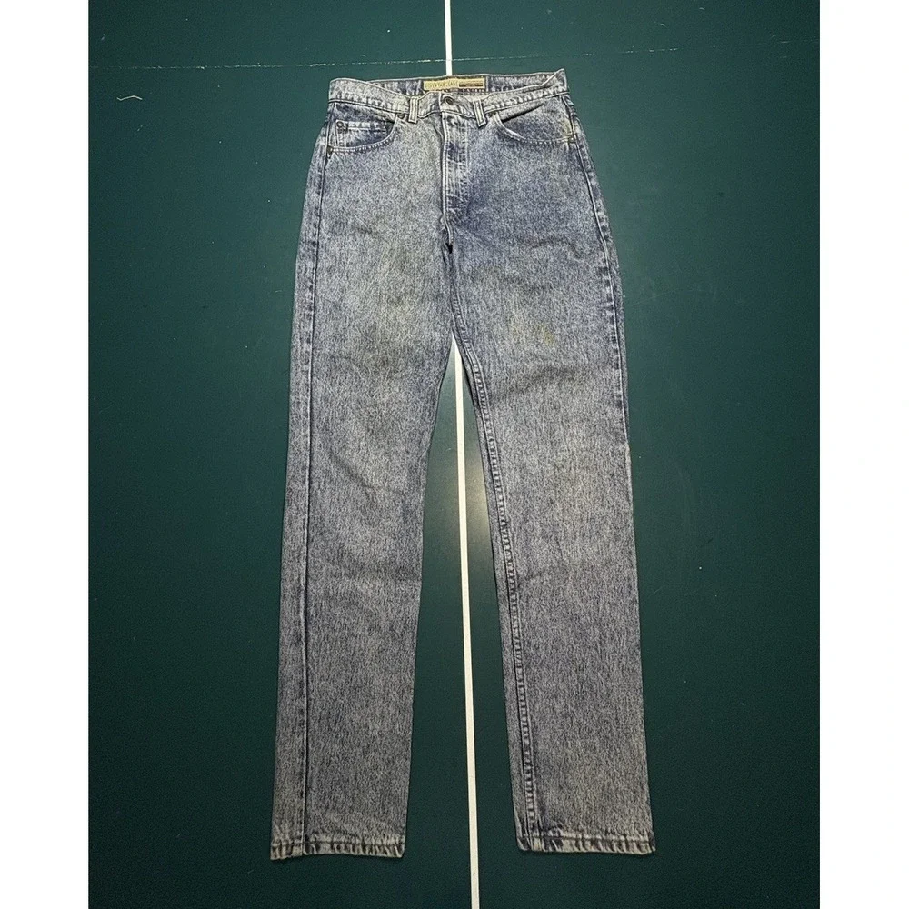 Vintage LEVIS 512 Silvertab Jeans Men 32x34 Slim Taper Acid-Wash 90s Made In USA